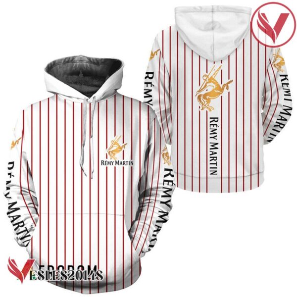 Remy Martin White Vertical Striped Hoodie & Zip Hoodie - Vesles2014S