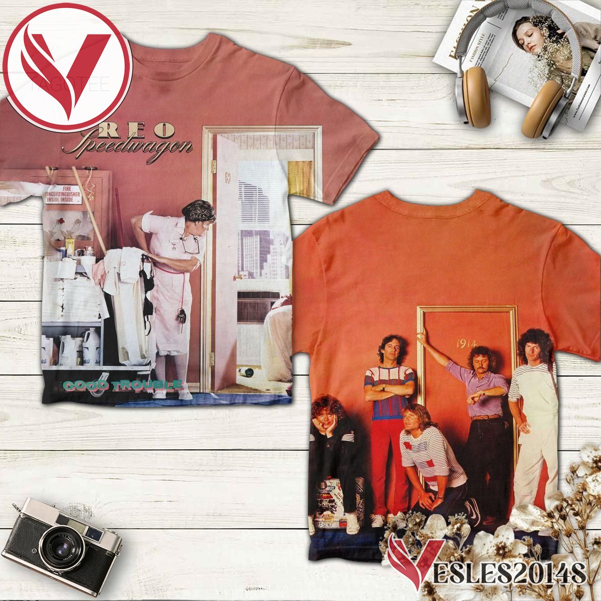 Reo Speedwagon Good Trouble Album Cover Shirt, Perfect Gifts For Music Lovers - Vesles2014S
