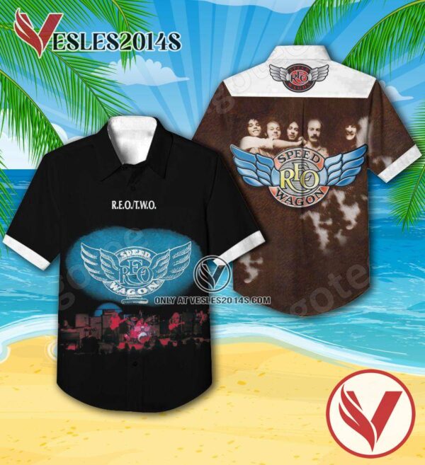 Reo Speedwagon R.e.o. T.w.o. Album Cover Hawaiian Shirt, Unique Gifts For Music Lovers - Vesles2014S