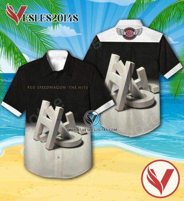 Reo Speedwagon The Hits Compilation Album Cover Hawaiian Shirt, Unique Gifts For Music Lovers - Vesles2014S