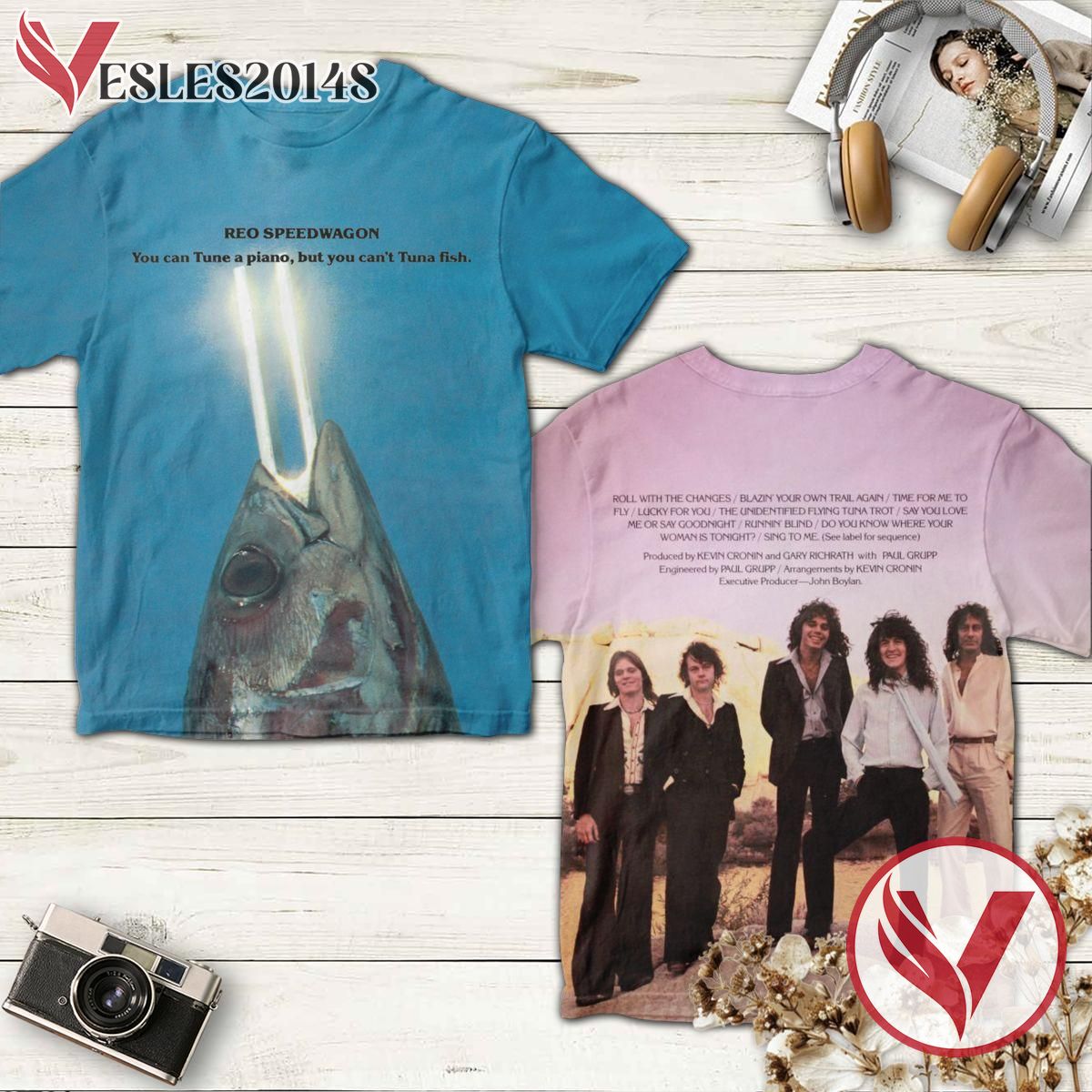 Reo Speedwagon You Can Tune A Piano But You Can't Tuna Fish Album Cover Style 2 Shirt, Perfect Gifts For Music Lovers - Vesles2014S