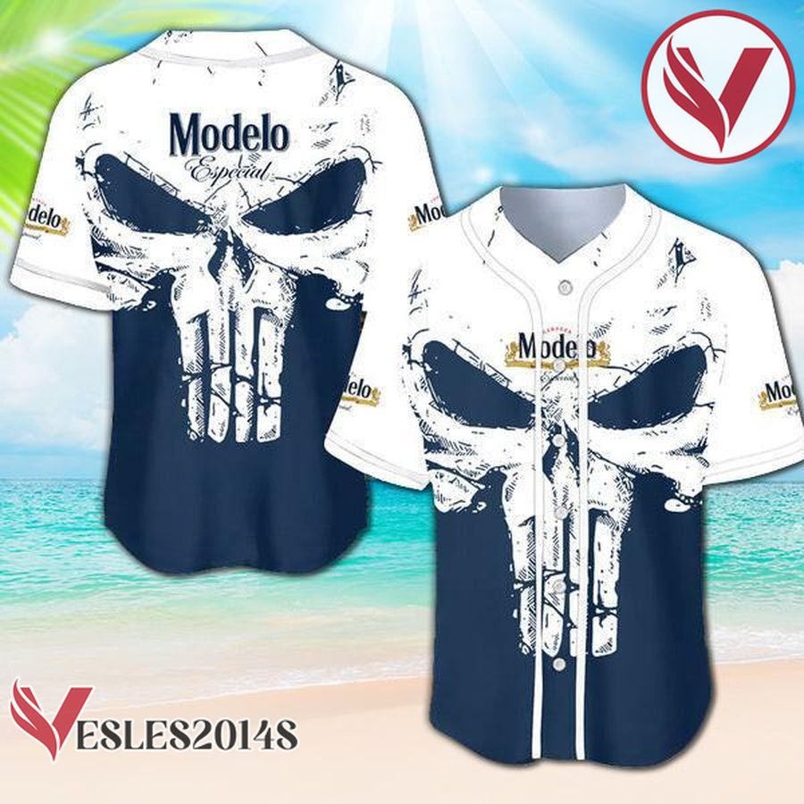Retro Skull Modelo Baseball Jersey, Perfect Gifts For Fans - Vesles2014S