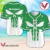 Retro White Skull Heineken Beer Baseball Jersey, Perfect Gifts For Fans - Vesles2014S