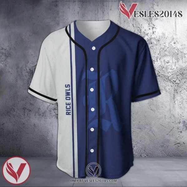 Rice Owls Baseball Jersey Half Style NCAA, Unique Gifts For Fans - Vesles2014s