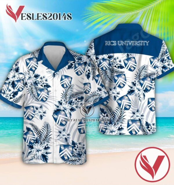 Rice University Logo Hawaiian Suit, Perfect Gifts Idea In Holiday - Vesles2014S