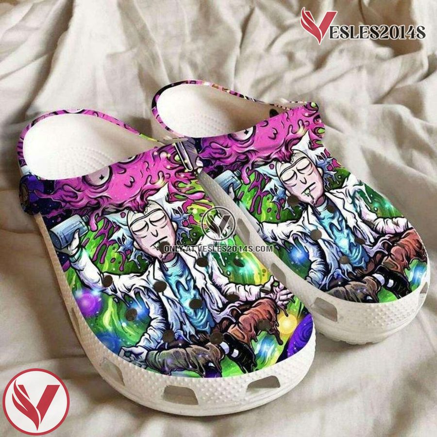 Rick And Morty Melted Wax Color Crocband Clogs, Unique Gift From Vesles2014S
