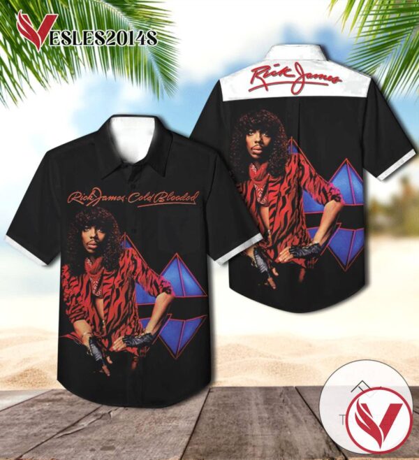 Rick James Cold Blooded Album Cover Hawaiian Shirt, Best Gift For Music Lovers Vesles2014S