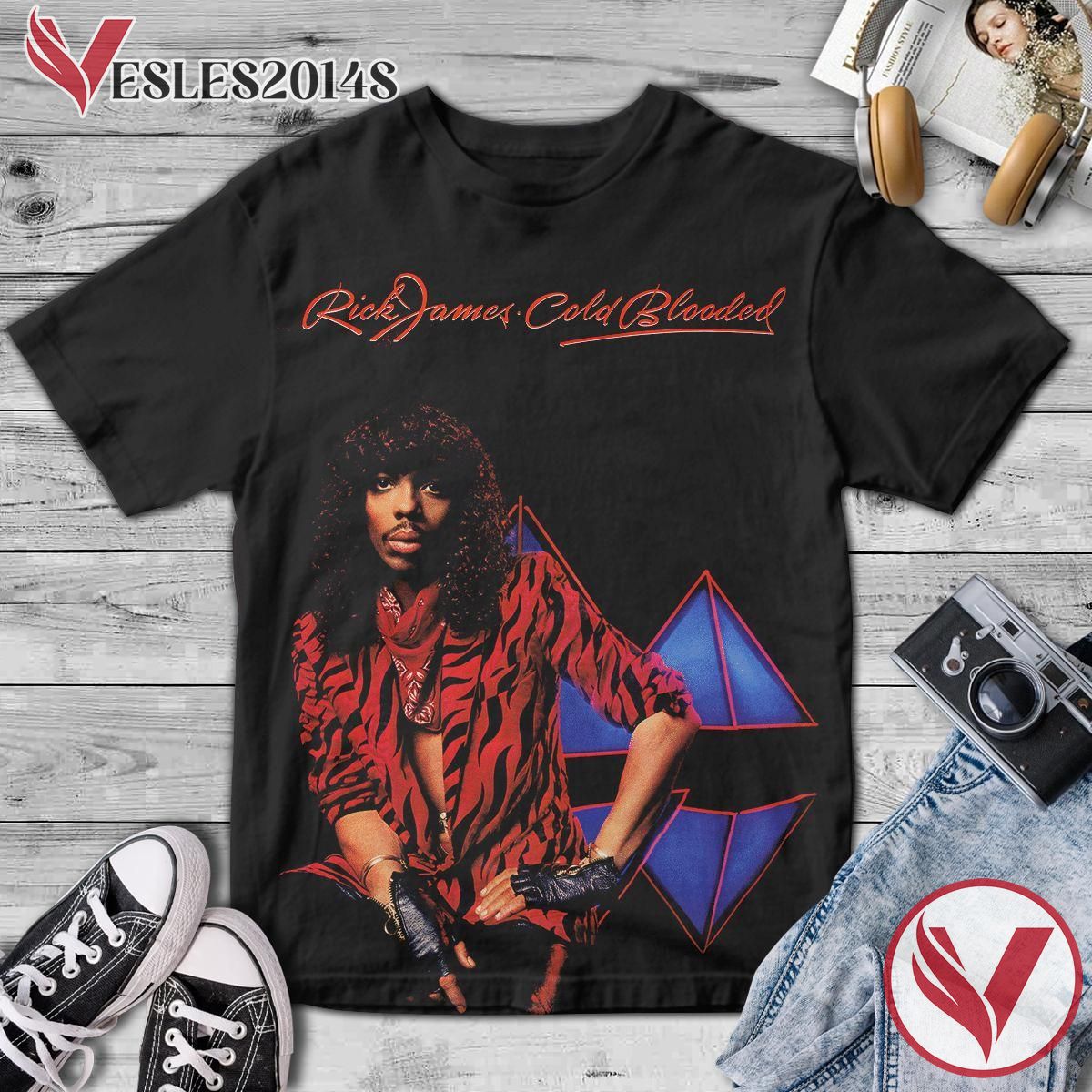 Rick James Cold Blooded Album Cover Shirt, Perfect Gifts For Music Lovers - Vesles2014S