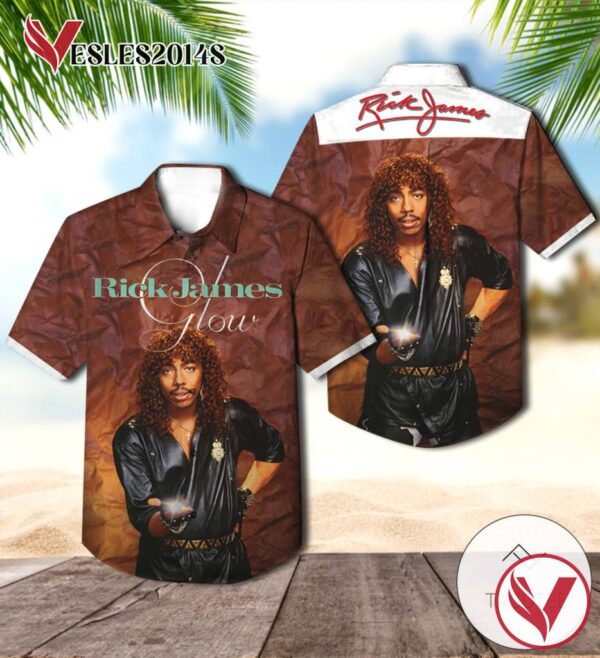 Rick James Glow Album Cover Hawaiian Shirt, Best Gift For Music Lovers Vesles2014S