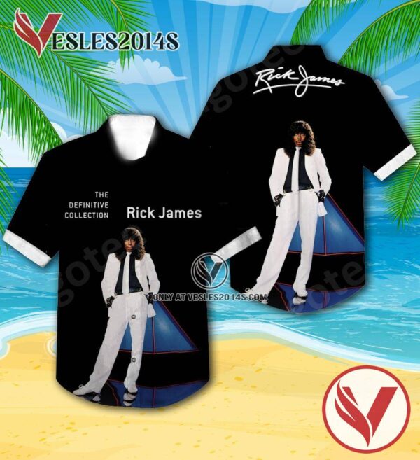 Rick James The Definitive Collection Album Cover Hawaiian Shirt, Unique Gifts For Music Lovers - Vesles2014S