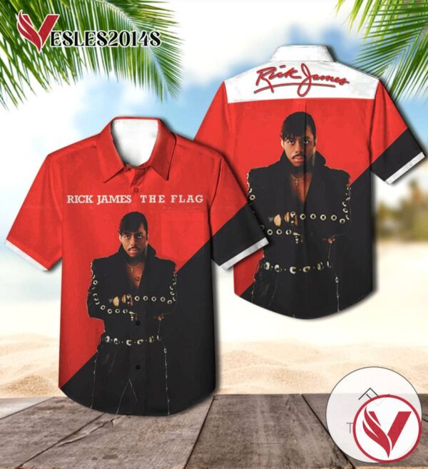 Rick James The Flag Album Cover Hawaiian Shirt, Best Gift For Music Lovers Vesles2014S