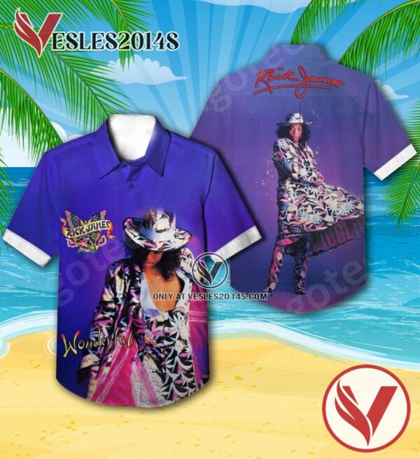 Rick James Wonderful Album Cover Hawaiian Shirt, Unique Gifts For Music Lovers - Vesles2014S