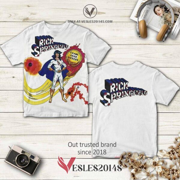 Rick Springfield Comic Book Heroes Album 3D T-Shirt, Perfect Gifts For Music Lovers - Vesles2014S