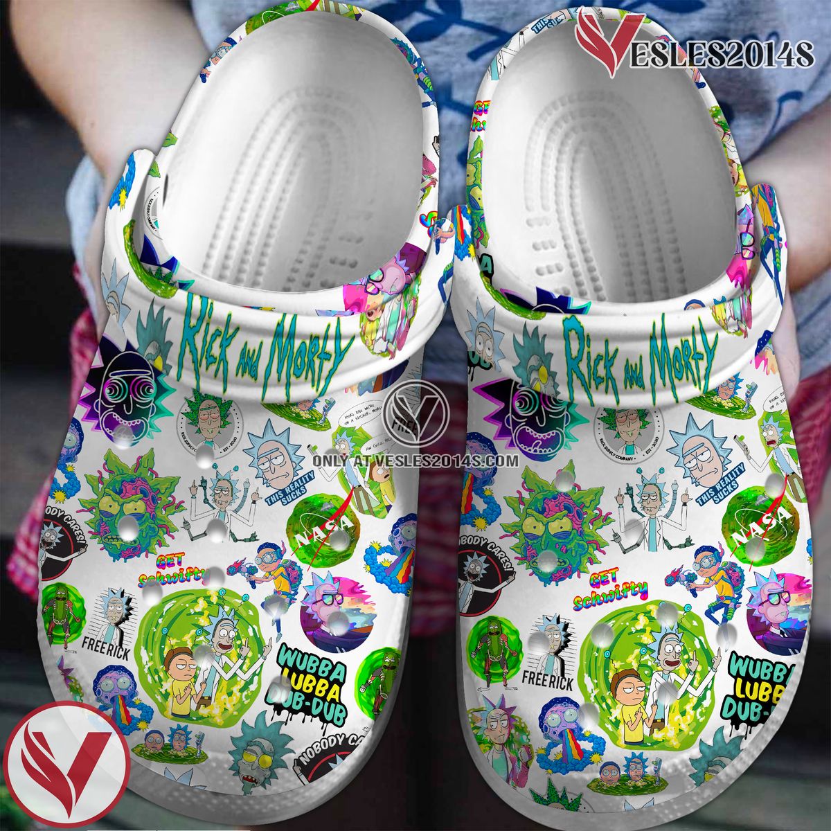 Rick and Morty Cartoon Crocs Crocband Clogs Shoes Comfortable For Men Women and Kids, Unique Gift From Vesles2014S