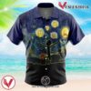 Rick and Morty Starry Night Hawaiian Button Up Shirt, Perfect Gifts For Anime Lovers - Vesles2014S