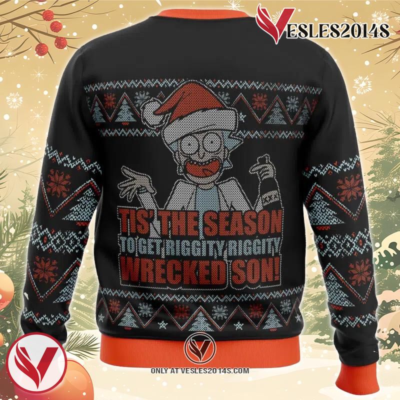 Rick and Morty Tis The Season Ugly Christmas Sweater, Unique Christmas Gift For Fans - Vesles2014S 1