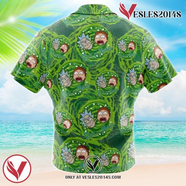 Rick and Morty Trippy Cosmic Rick Hawaiian Button Up Shirt, Perfect Gifts For Anime Lovers - Vesles2014S 1
