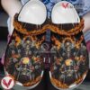 Riding Skeleton Skull Clog Shoes Racing Men Ghost Skull Fire Shoes Crocbland Clog Gifts For Men Father Friends, Unique Gift From  Vesles2014S