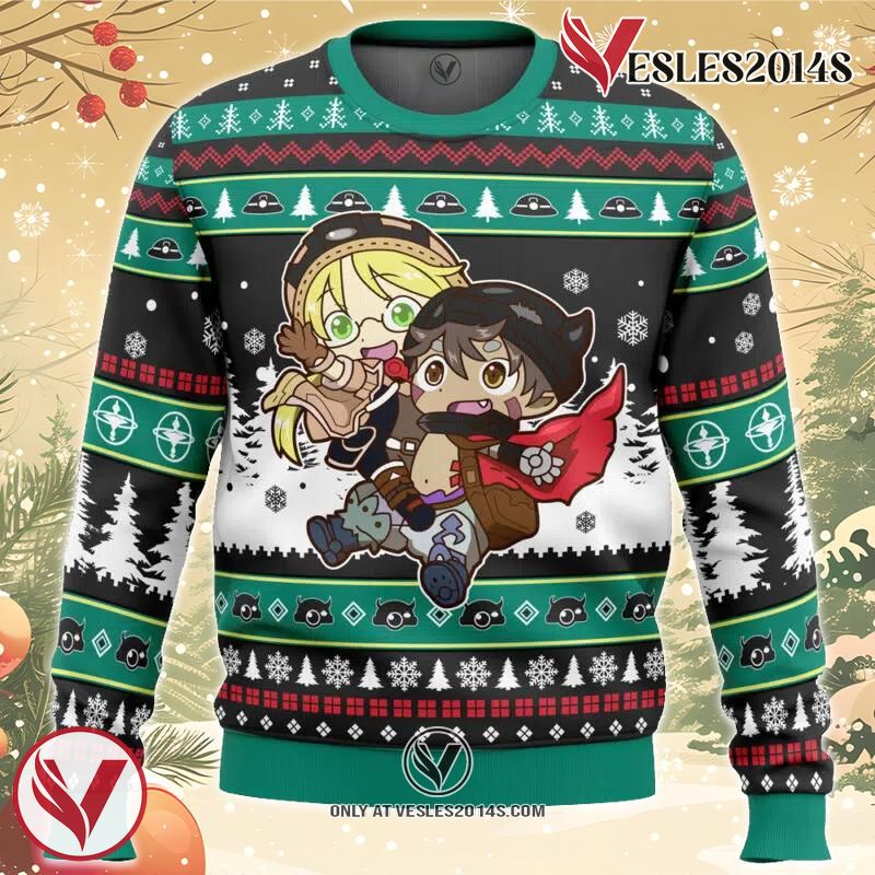 Riku And Reg Made in Abyss Ugly Christmas Sweater, Unique Christmas Gift For Fans - Vesles2014S