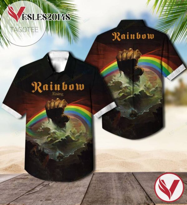 Rising Studio Album By Rainbow Hawaiian Shirt, Best Gift For Music Lovers Vesles2014S