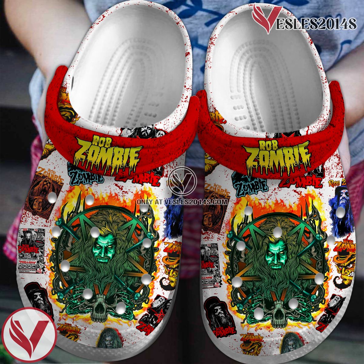 Rob Zombie Music Crocs Crocband Clogs Shoes, Unique Gifts For Fans - Vesles2014S