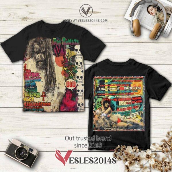 Rob Zombie The Electric Warlock Acid Witch Satanic Orgy Celebration Dispenser Album 3D T-Shirt, Perfect Gifts For Music Lovers - Vesles2014S
