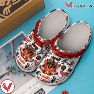 Rock & Roll Thunder ACDC Music Crocs Crocband Clogs Shoes, Unique Gifts For Fans - Vesles2014S 3