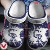 Rockies White-Blue Clog Shoes, Unique Gift From Vesles2014S