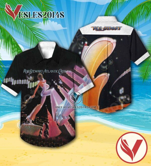 Rod Stewart Atlantic Crossing Album Cover Hawaiian Shirt, Unique Gifts For Music Lovers - Vesles2014S