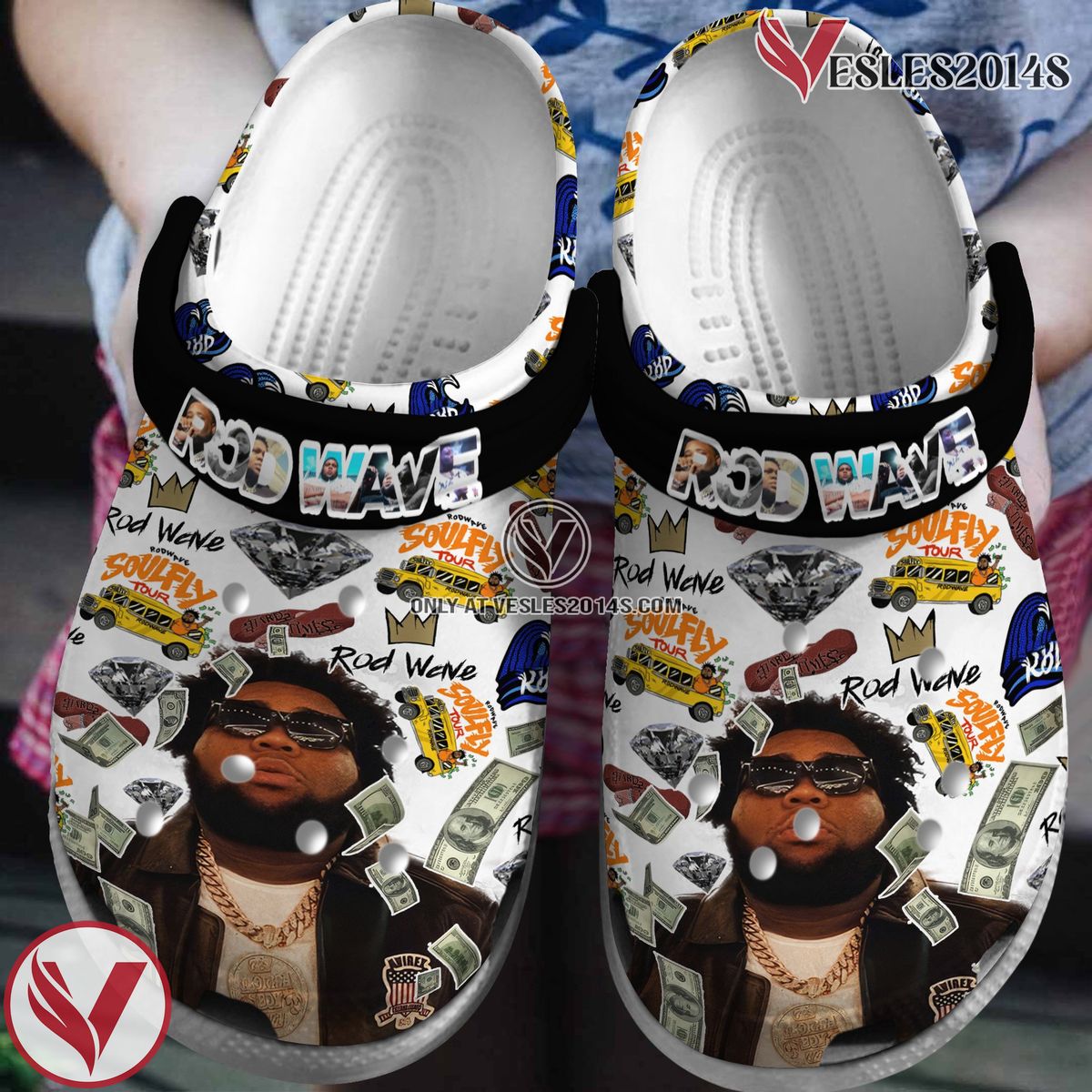 Rod Wave Rapper Music Crocs Crocband Clogs Shoes, Unique Gifts For Fans Style 1 - Vesles2014S