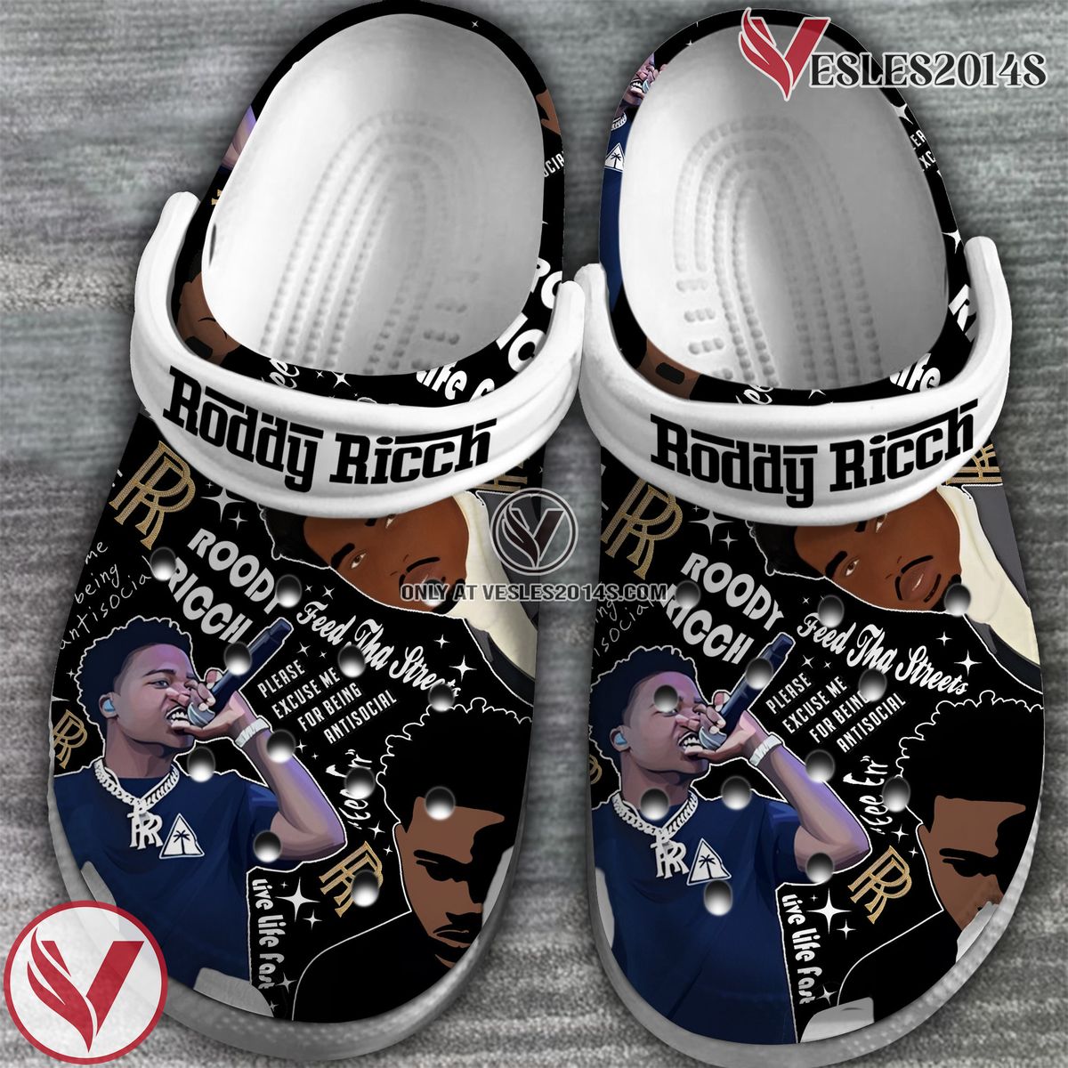Roddy Ricch Music Crocs Crocband Clogs Shoes, Unique Gifts For Fans Style 1 - Vesles2014S 2