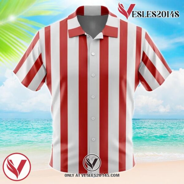 Roronoa Zoro Pre-Timeskip Stripes One Piece Hawaiian Button Up Shirt, Perfect Gifts For Anime Lovers - Vesles2014S