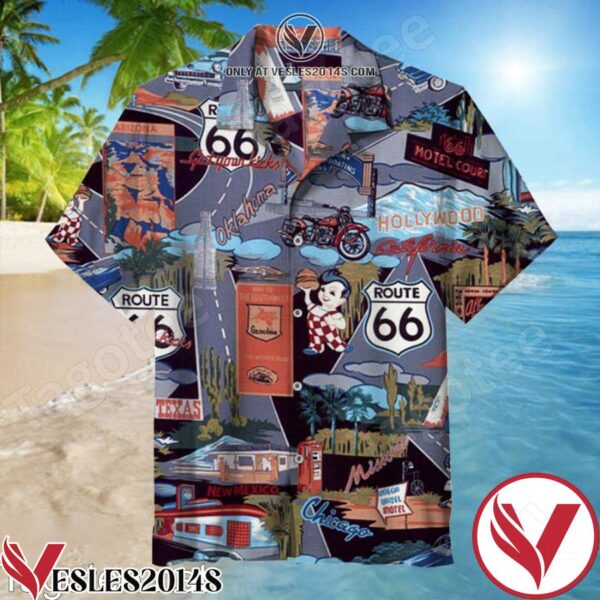 Route 66 Restaurants, Diners And Motels Hawaiian Shirt, Unique Gifts For Friends - Vesles2014S 1