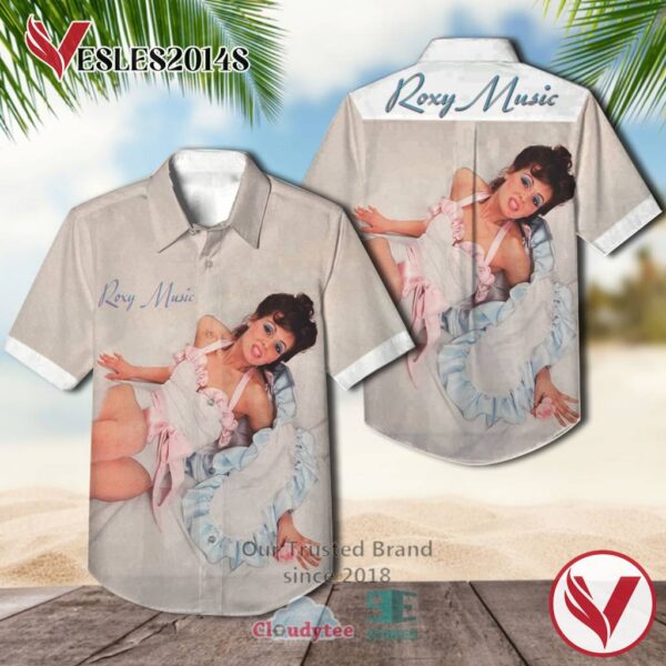 Roxy Music 1972 Album Hawaiian Casual Shirt, Best Gift For Music Lovers Vesles2014S