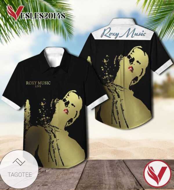 Roxy Music Live Album Cover Hawaiian Shirt, Best Gift For Music Lovers Vesles2014S