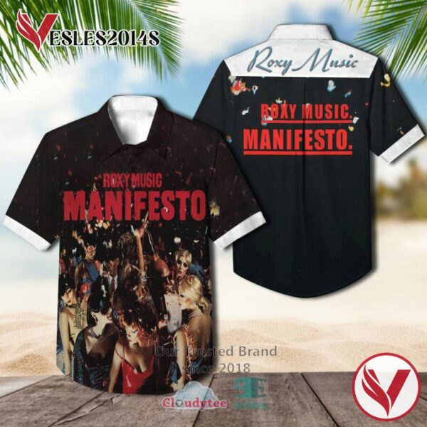 Roxy Music Manifesto Album Casual Hawaiian Shirt, Best Gift For Music Lovers Vesles2014S