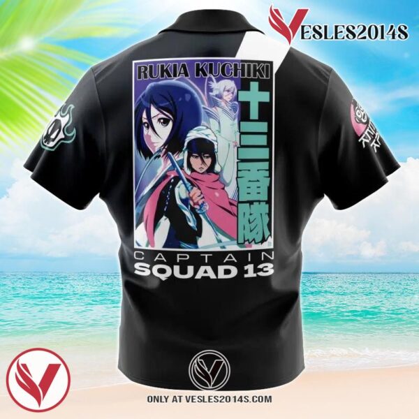 Rukia Kuchiki TYBWA Bleach Hawaiian Button Up Shirt, Perfect Gifts For Anime Lovers - Vesles2014S 1