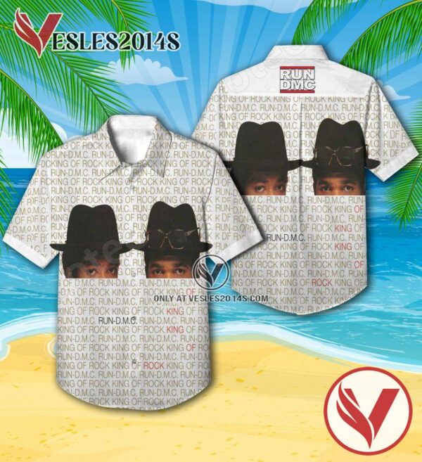 Run Dmc King Of Rock Album Cover Hawaiian Shirt, Unique Gifts For Music Lovers - Vesles2014S