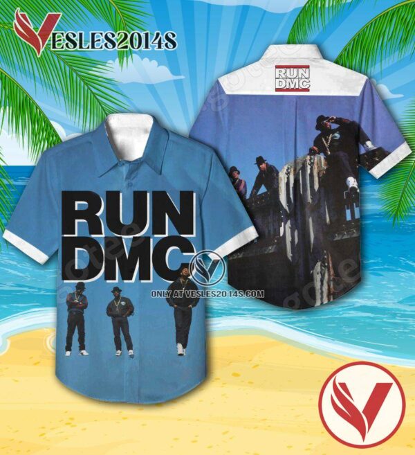 Run Dmc Tougher Than Leather Album Cover Hawaiian Shirt, Unique Gifts For Music Lovers - Vesles2014S