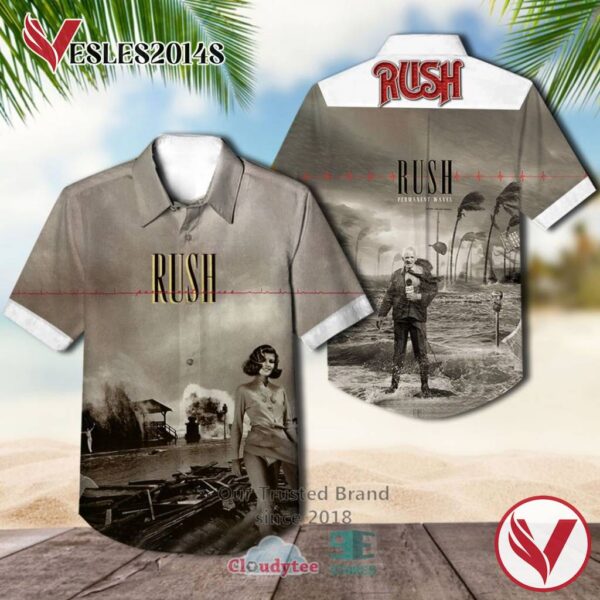 Rush Band Permanent Waves Album Hawaiian Shirt, Best Gift For Music Lovers Vesles2014S