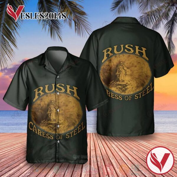 Rush Caress of Steel Album Hawaiian Shirt, Best Gift For Music Lovers Vesles2014S