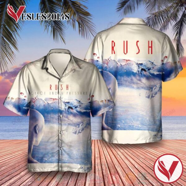 Rush Grace Under Pressure Album Hawaiian Shirt, Best Gift For Music Lovers Vesles2014S