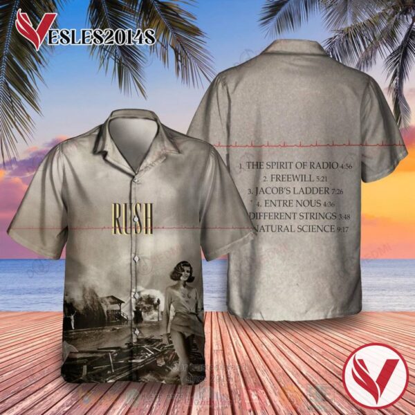 Rush Permanent Waves Album Hawaiian Shirt, Best Gift For Music Lovers Vesles2014S