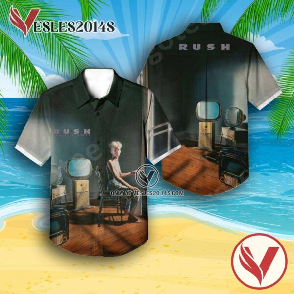 Rush Power Windows Album Cover Hawaiian Shirt, Unique Gifts For Music Lovers - Vesles2014S