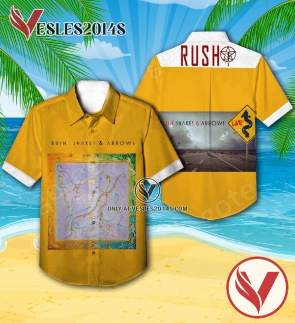Rush Snakes And Arrows Album Cover Hawaiian Shirt, Unique Gifts For Music Lovers - Vesles2014S