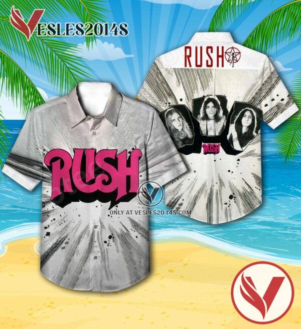 Rush The Debut Studio Album Cover Hawaiian Shirt, Unique Gifts For Music Lovers - Vesles2014S