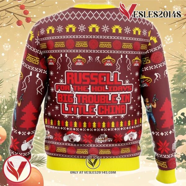 Russell for the Holidays Big Trouble in Little China Ugly Christmas Sweater, Unique Christmas Gift For Fans - Vesles2014S 1