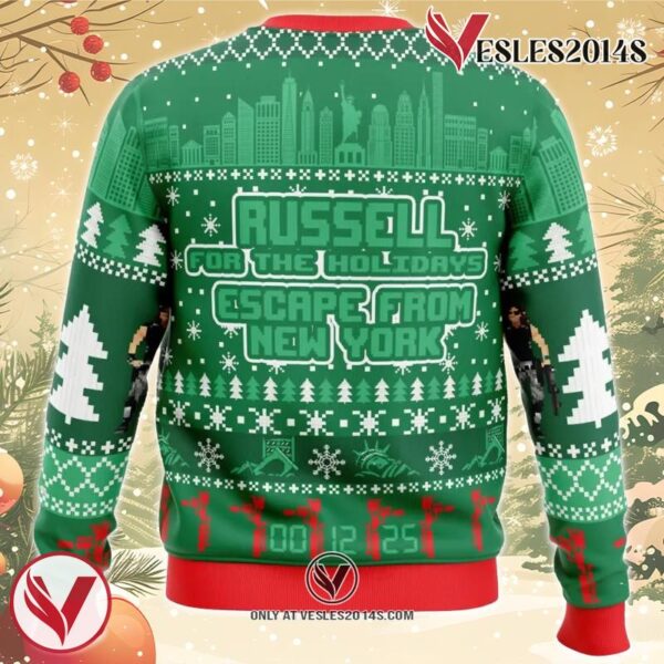 Russell for the Holidays Escape in New York Ugly Christmas Sweater, Unique Christmas Gift For Fans - Vesles2014S 1