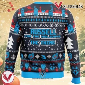 Russell for the Holidays The Thing Ugly Christmas Sweater, Unique Christmas Gift For Fans - Vesles2014S 1