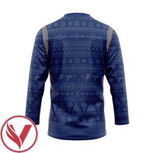 S.T Discovery 2017 Present Ugly Christmas Custom Hockey Jersey, Trending Gifts For Fans - Vesles2014s 1